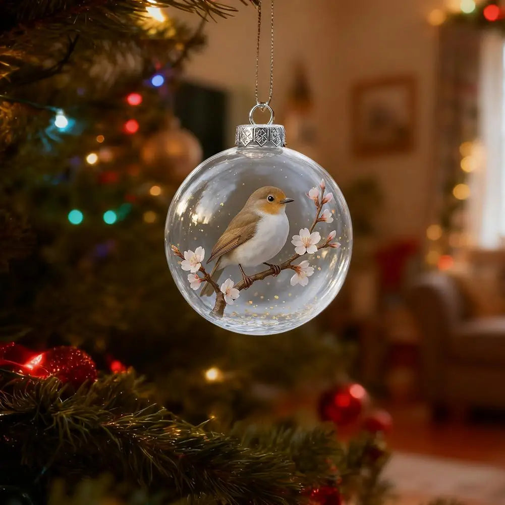 Christmas Clear Glass Ball Ornaments