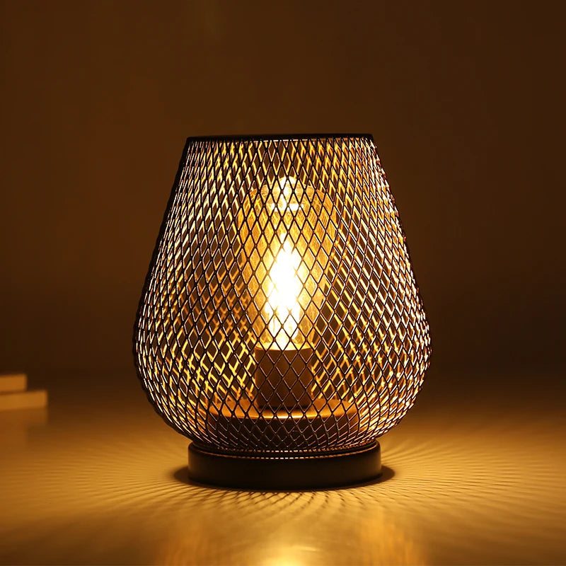 Nordic Metal Cage LED Candle Lantern