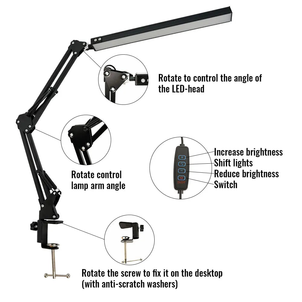 Adjustable LED Desk Lamp