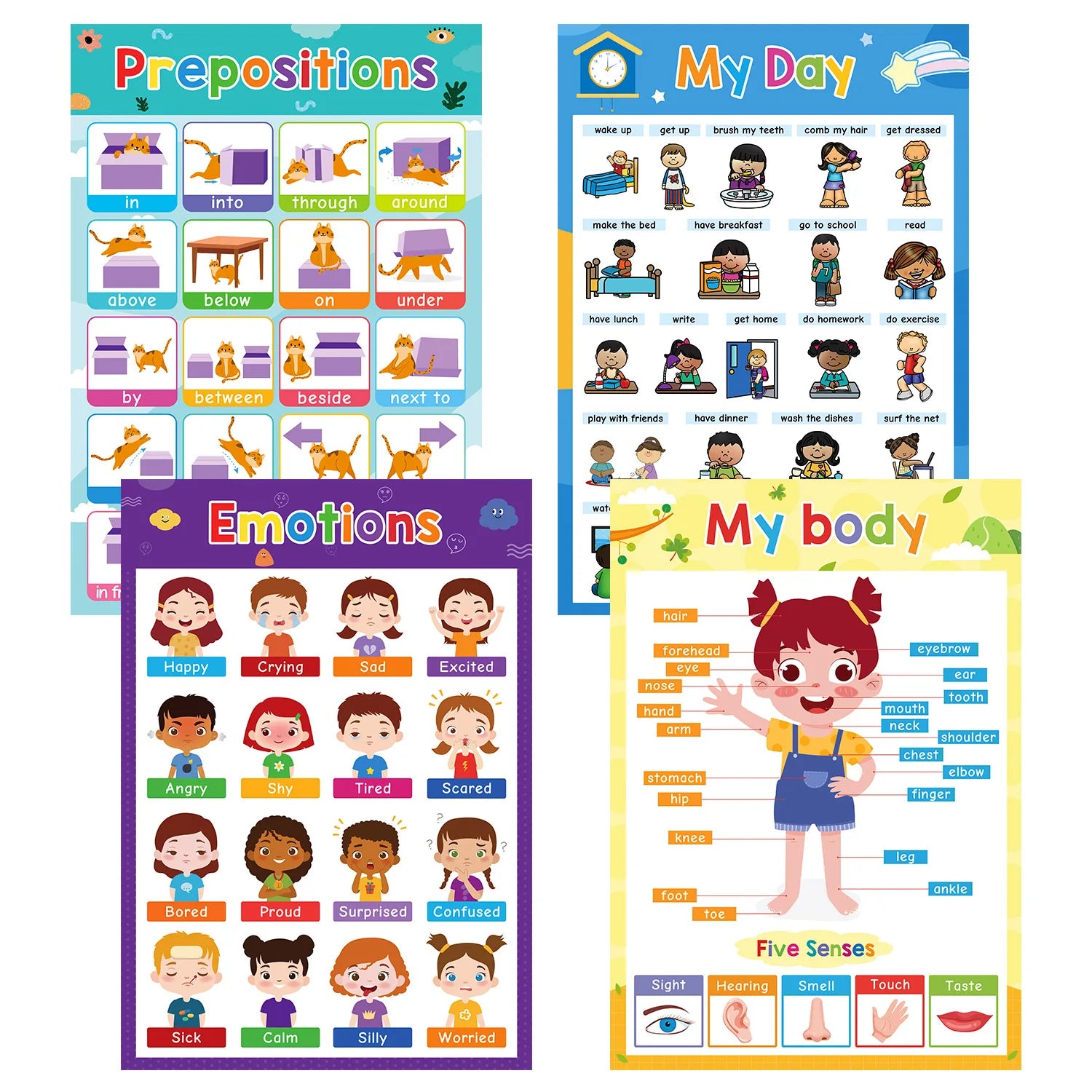 Preschool English Learning Posters