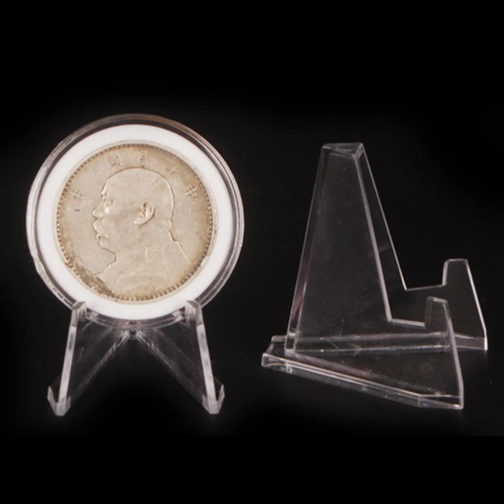 10PCS Clear Acrylic Triangle Display Stand
