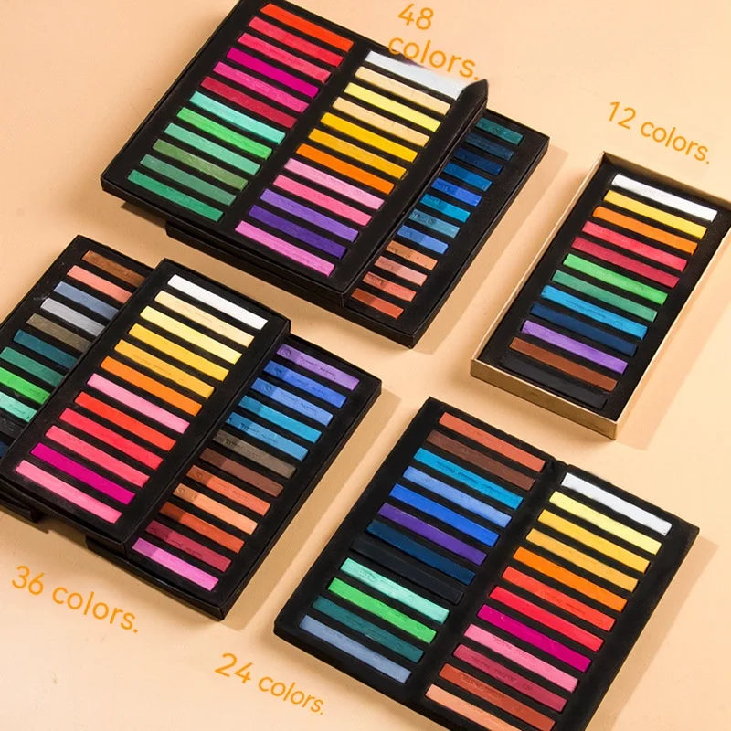 Soft Dry Pastel Chalk Crayons Set: