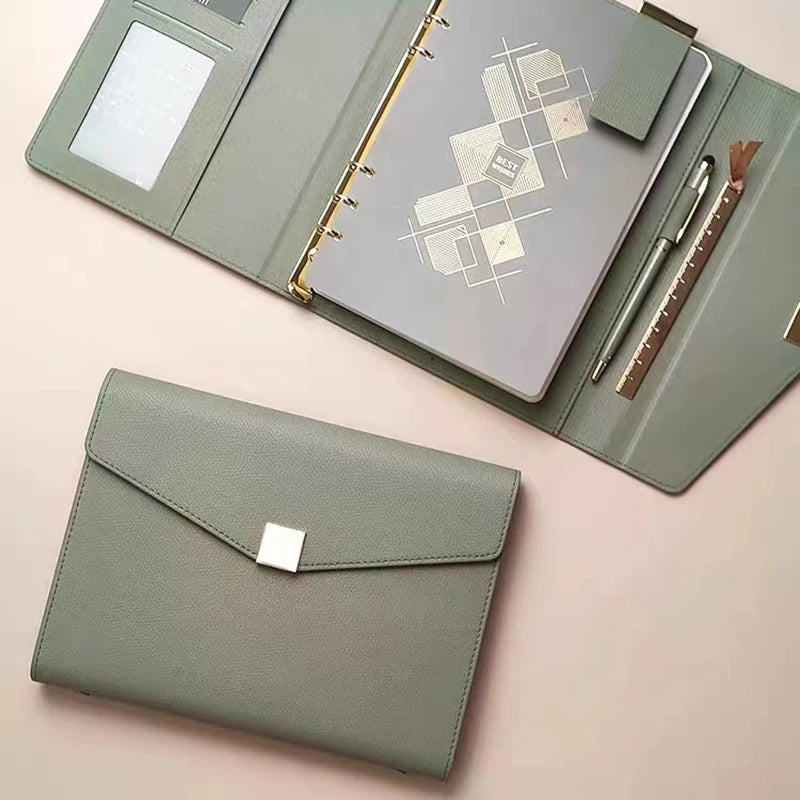 A5 PU Leather Refillable Notebook Planner.