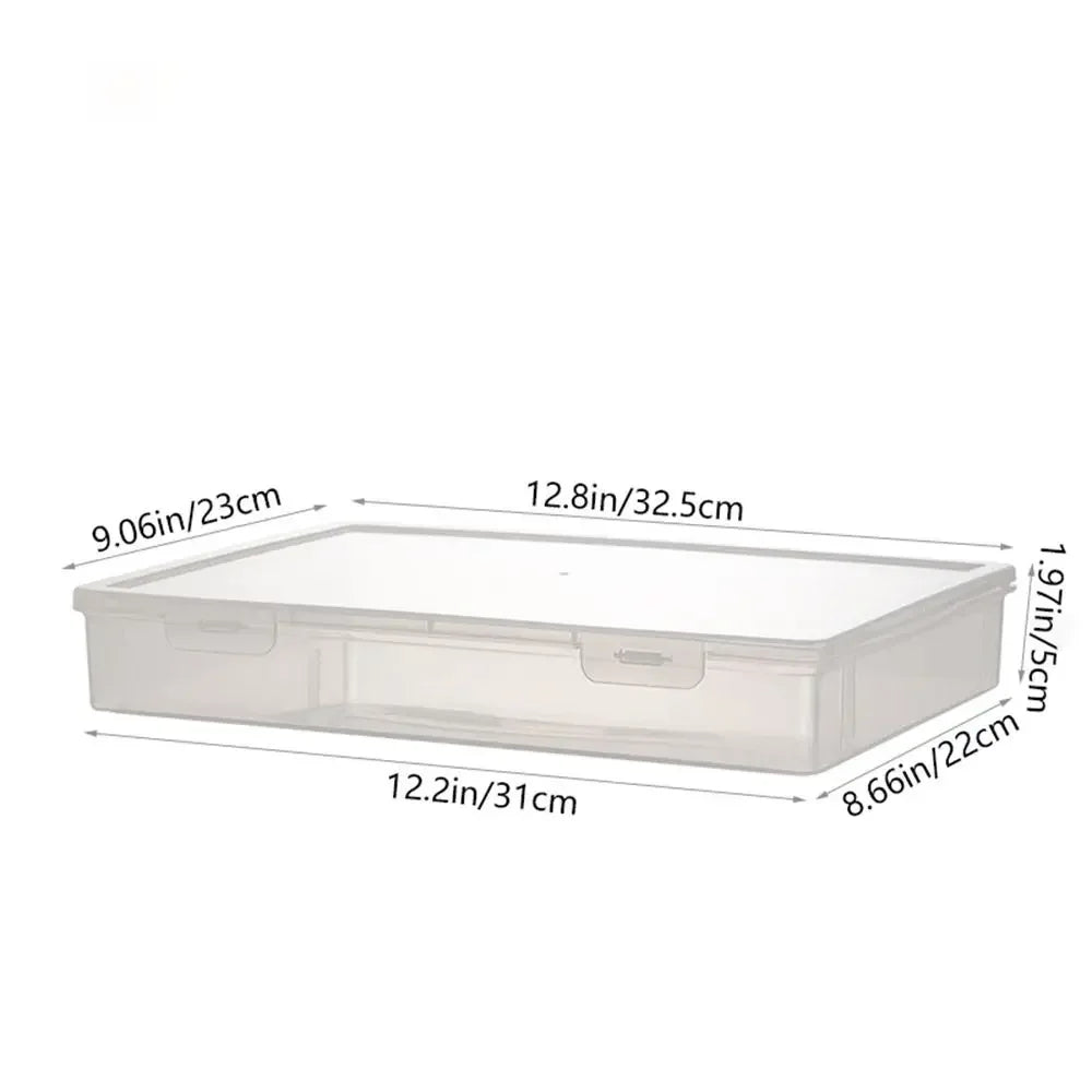 Transparent A4 File Storage Box