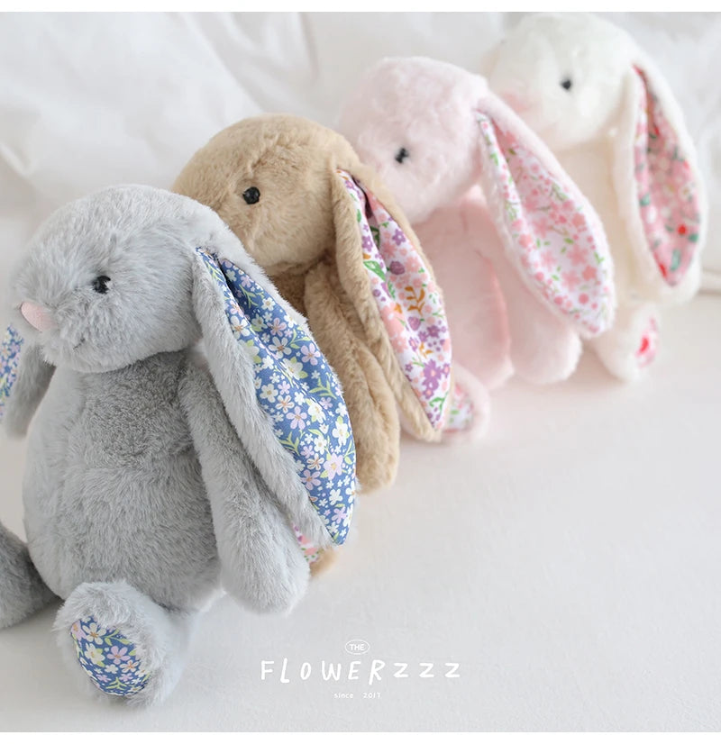 Cartoon Floral Bunny Plush Toy
