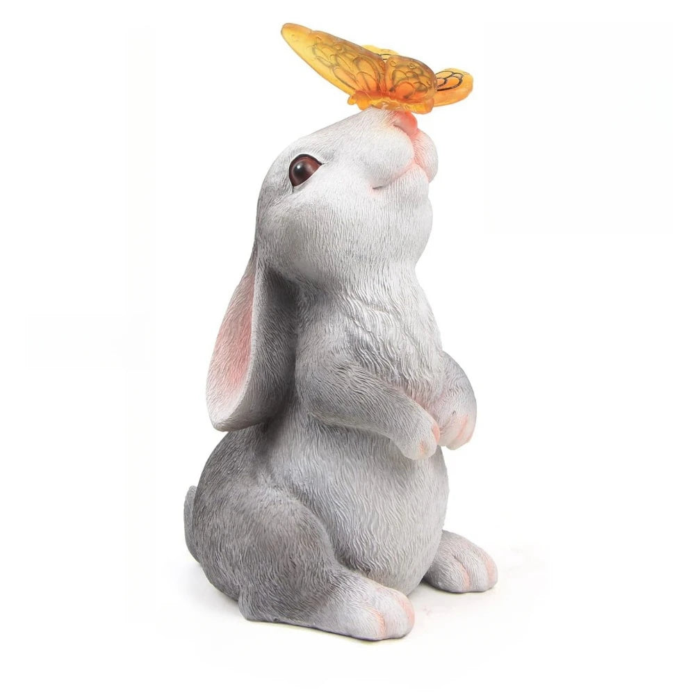 Solar Bunny Garden Statue with LED