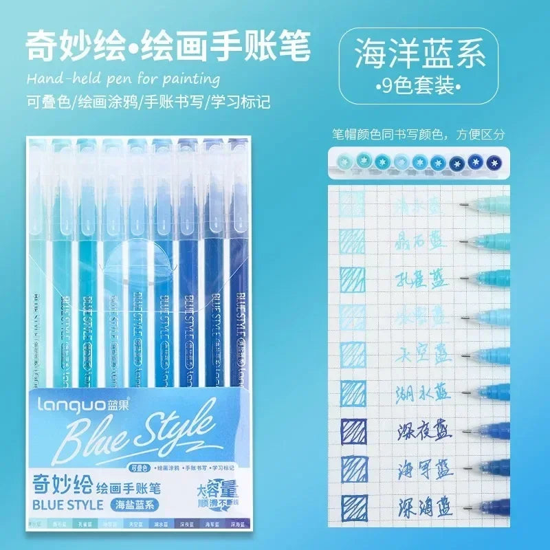 198/6 PCS Morandi Gel Pen Set