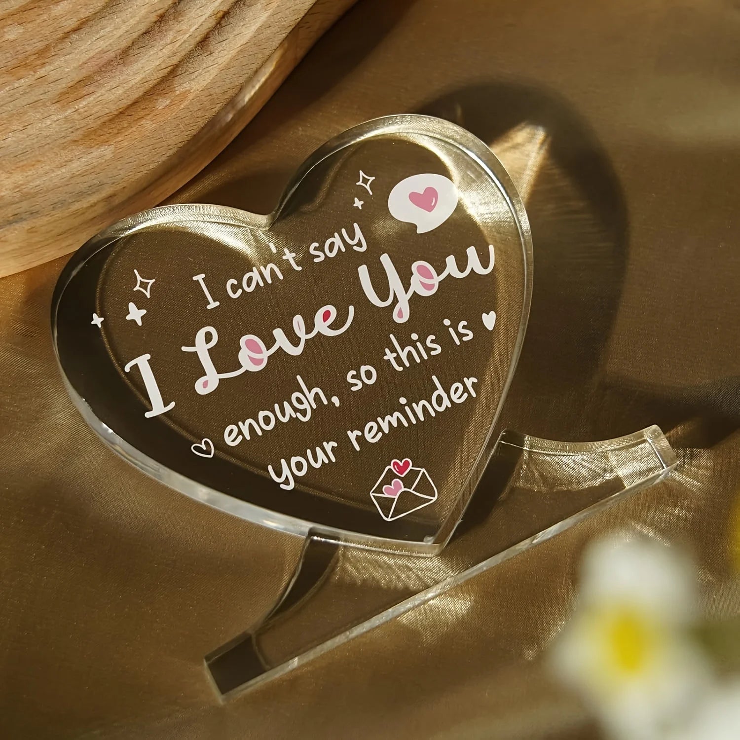 I Love You Heart Acrylic Plaque