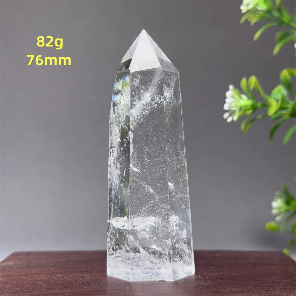 Natural Clear Quartz Crystal Obelisk