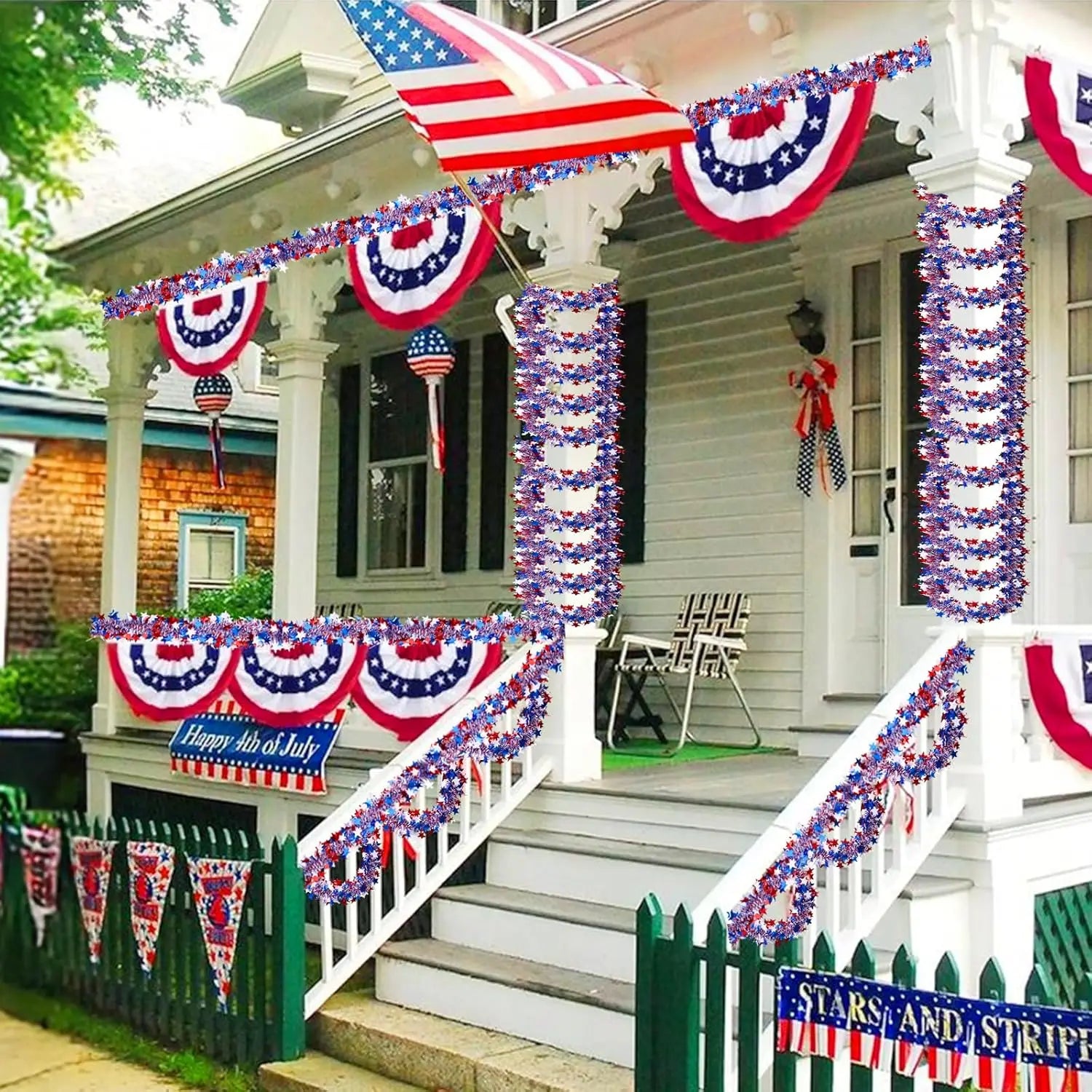 Patriotic Star Garland