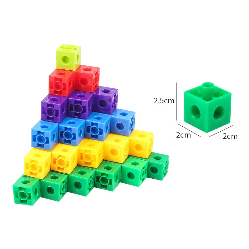100Pcs Linking Cubes Math Manipulatives: