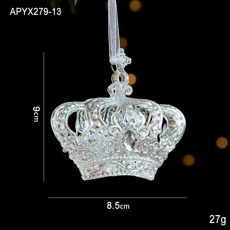 Acrylic Snowflake & Reindeer Christmas Pendant