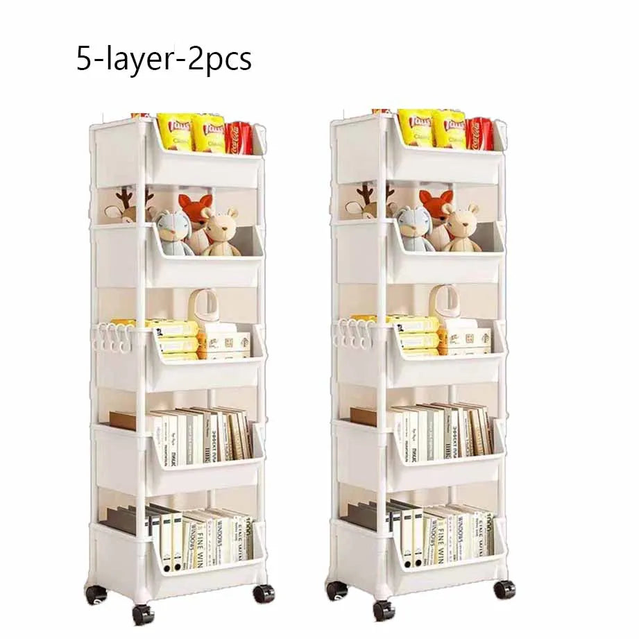 Plastic Rolling Utility Cart with Handle