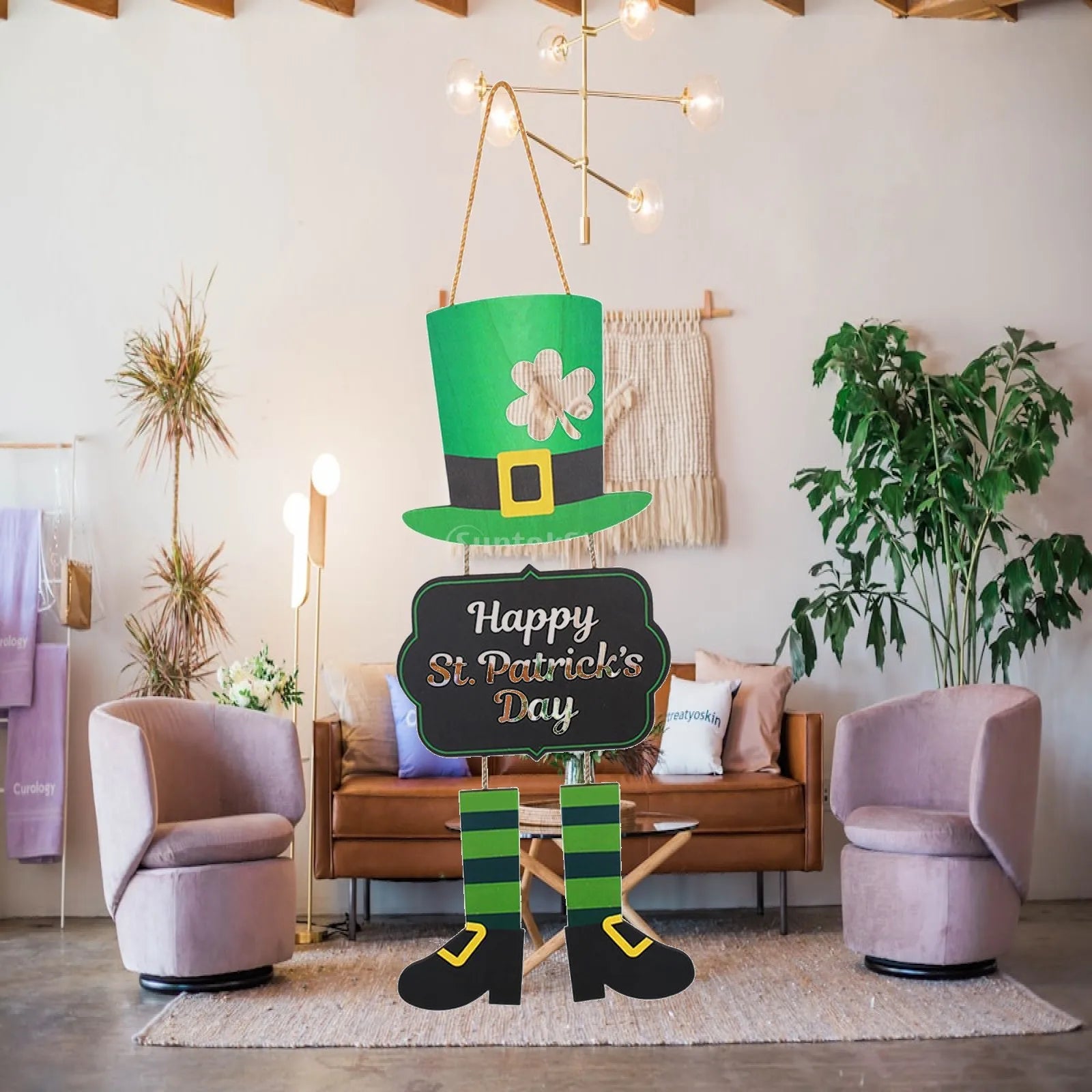 St. Patrick's Day Wooden Hanging Door Sign
