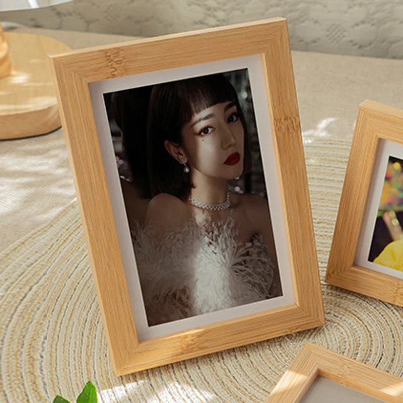 Wooden Photo Frame Wall Hanging Table Stand