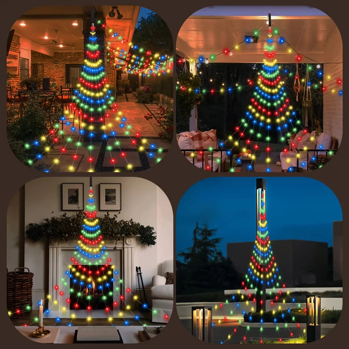 Solar Star Waterfall Fairy Lights