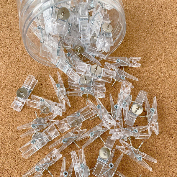 20pcs Clip-Shaped Thumb Tacks