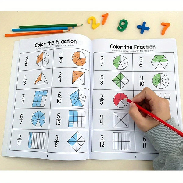 Fun Math Basic Fraction Skills Workbook