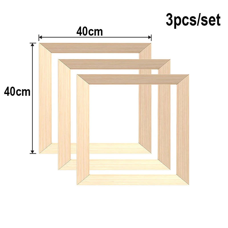 3PCS Wooden Canvas Frame Set