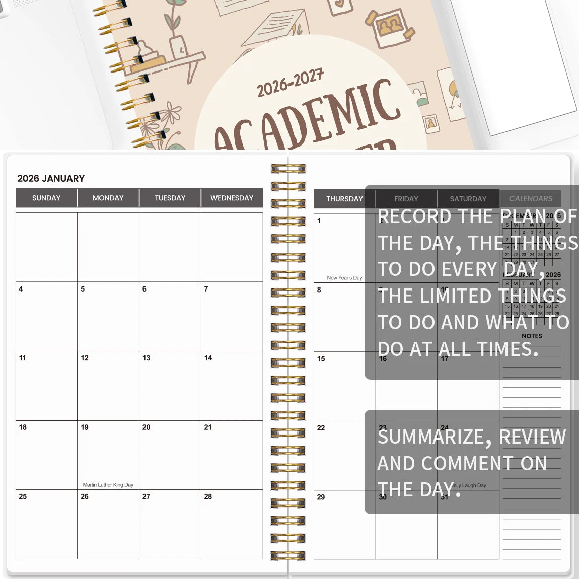 A5 2026–2027 Academic Planner Weekly & Monthly