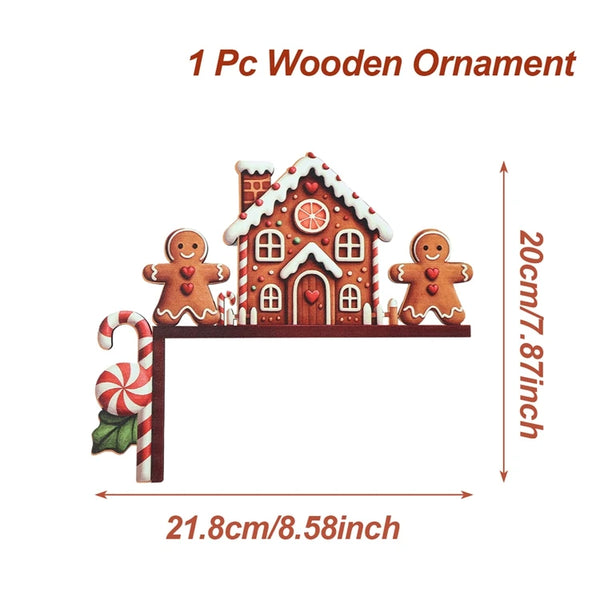 Merry Christmas Wooden Door Frame Ornament