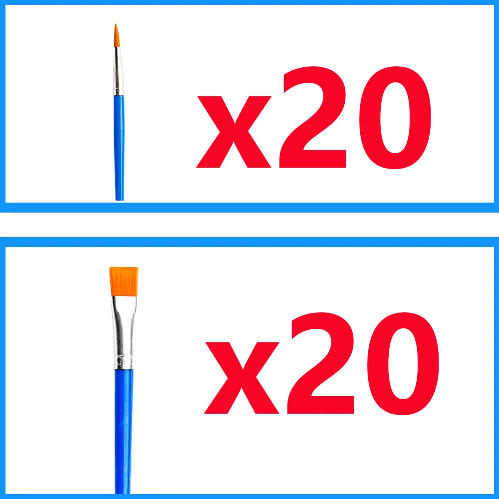 Paint Brushes Acrylic Set: