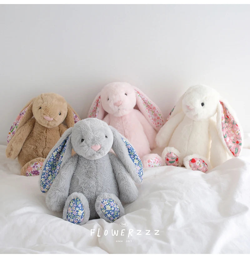 Cartoon Floral Bunny Plush Toy