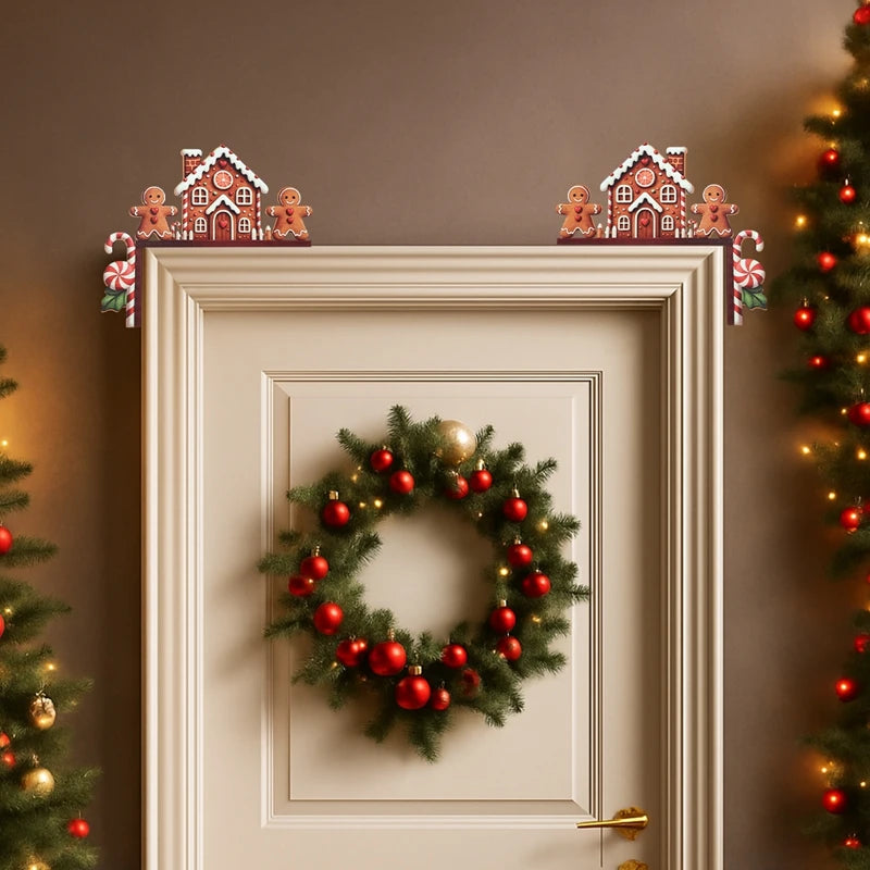 Merry Christmas Wooden Door Frame Ornament
