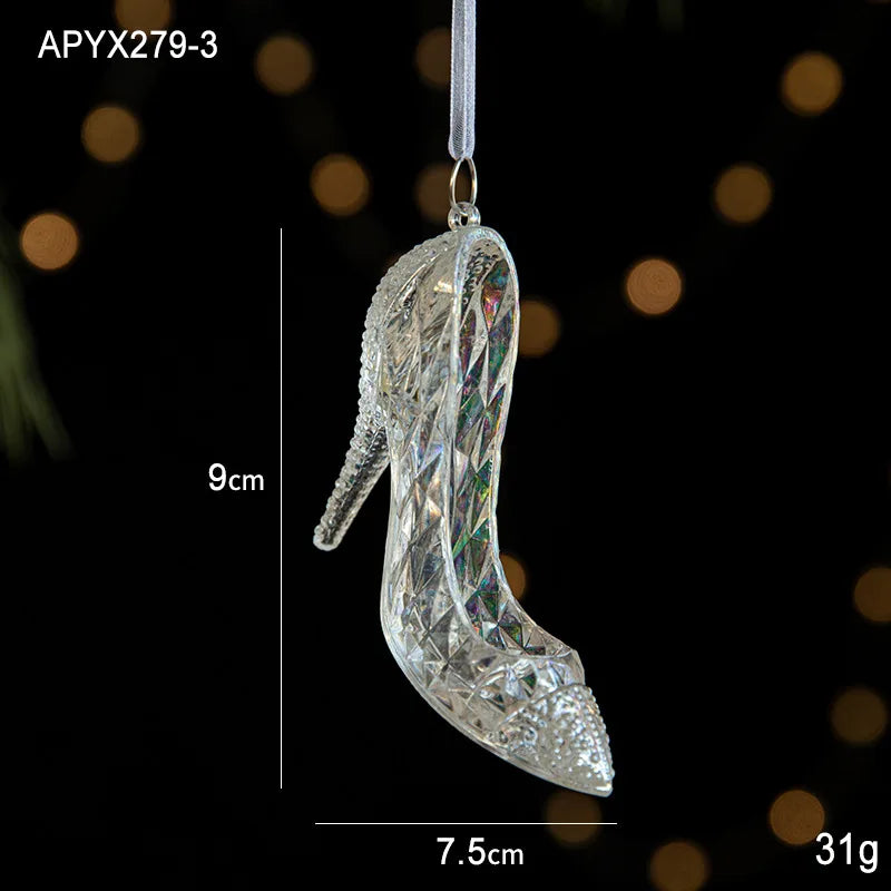Acrylic Snowflake & Reindeer Christmas Pendant