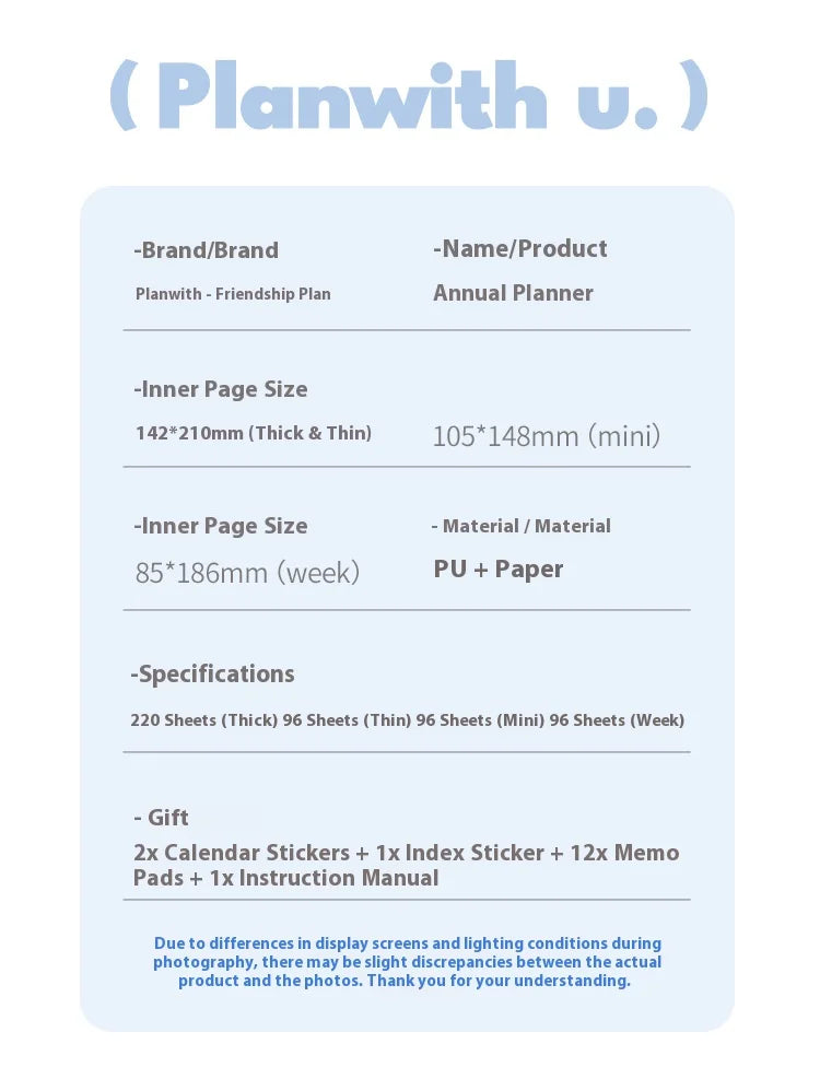 2026 Agenda Planner