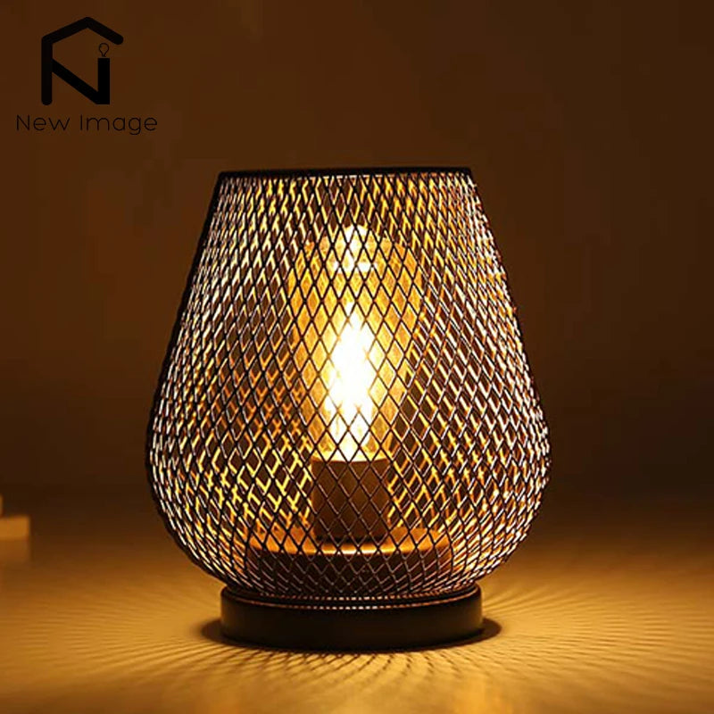 Nordic Metal Cage LED Candle Lantern