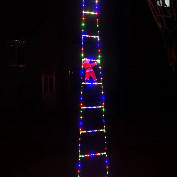 Santa Climbing Ladder Light