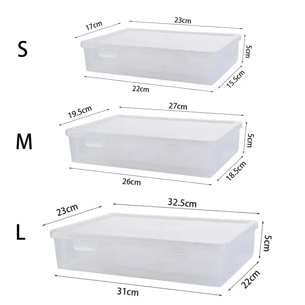 Transparent A4 File Storage Box
