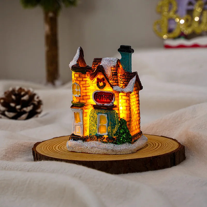 Christmas LED Glowing House Ornament