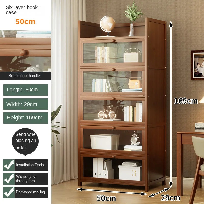 Floor-Standing Bookshelf with Doors