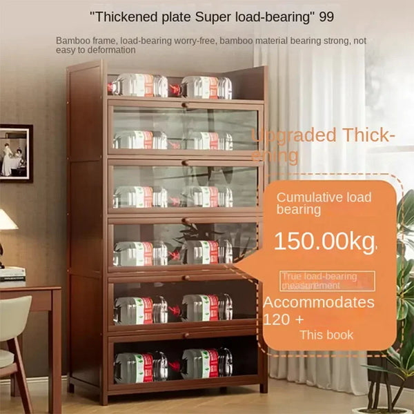 Floor-Standing Bookshelf with Doors