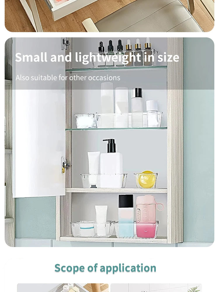 Clear Drawer Organizer Set