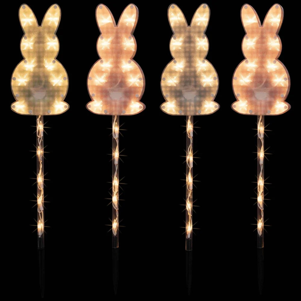 Lighted Easter Bunny Lawn Stakes