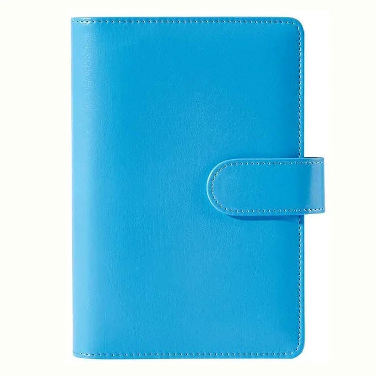 Macaron PU Leather Binder – A5/A6 DIY Planner Cover for School & Office