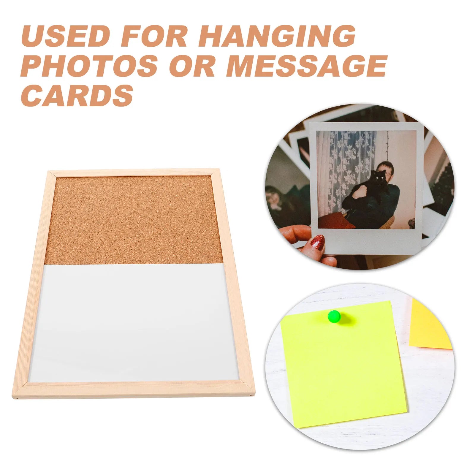 Framed Cork & Whiteboard Note Board