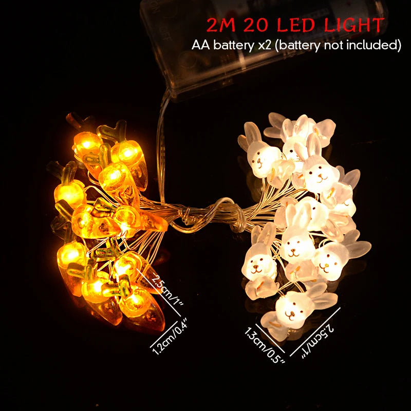 Easter Rabbit & Chick LED String Lights