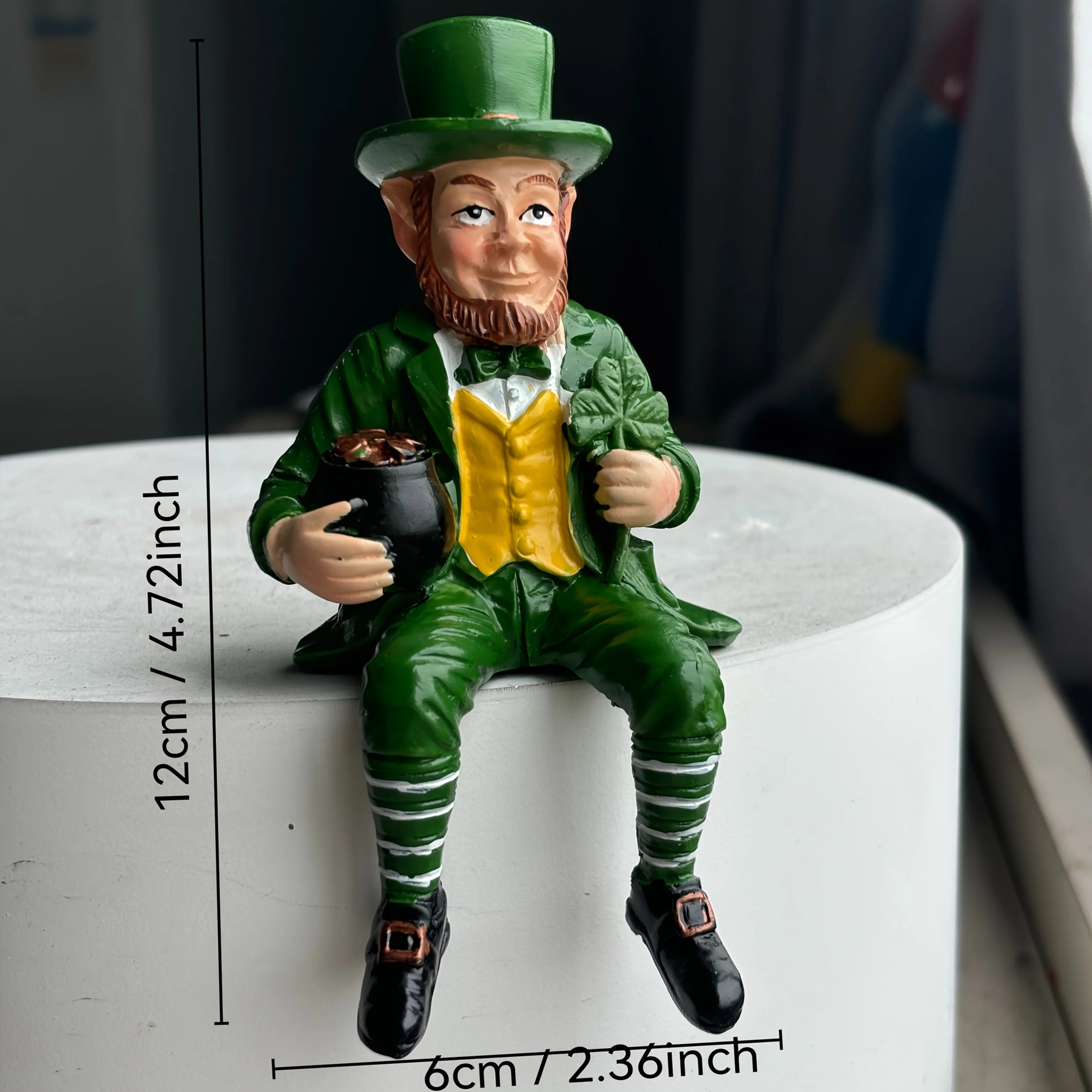 St. Patrick's Day Sitting Dwarf Statue