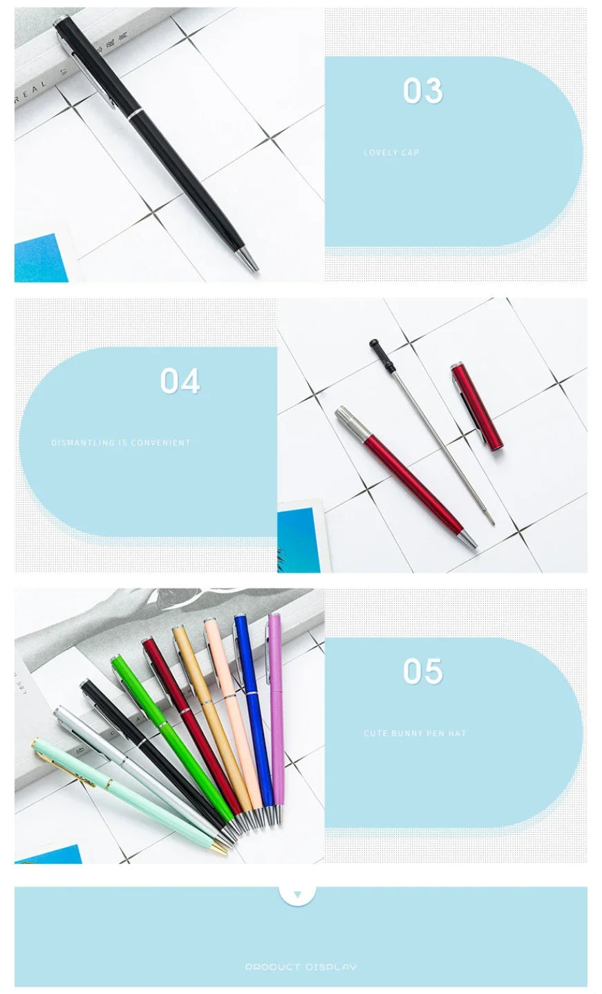 100pcs Metal Ballpoint Pen Set