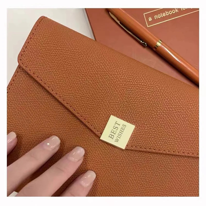 A5 PU Leather Refillable Notebook Planner.