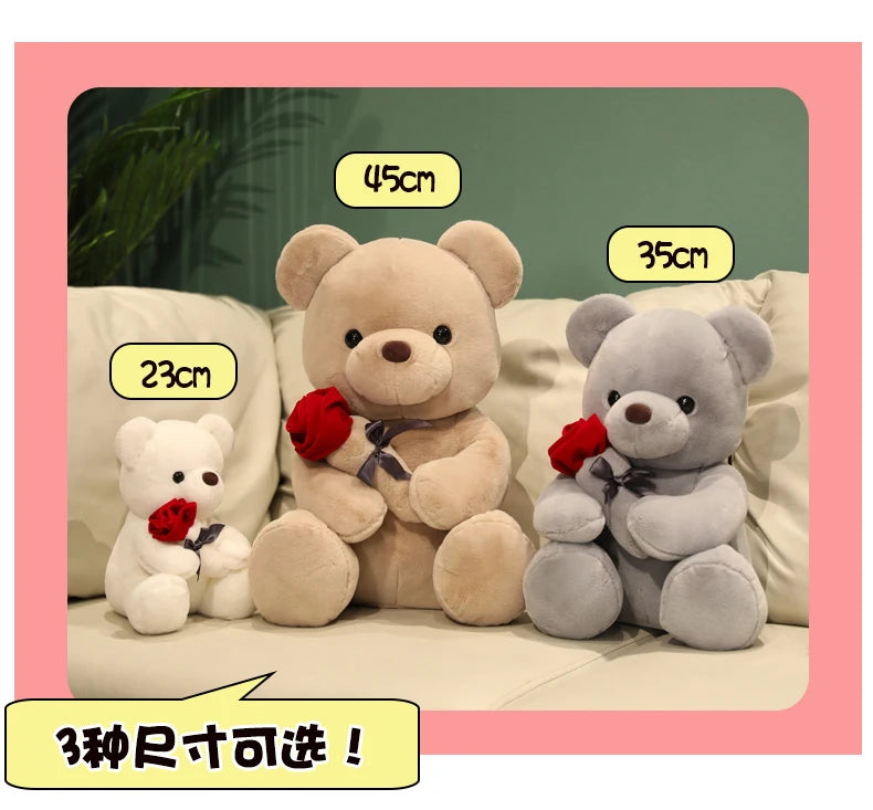 Teddy Bear with Roses Plush Toy