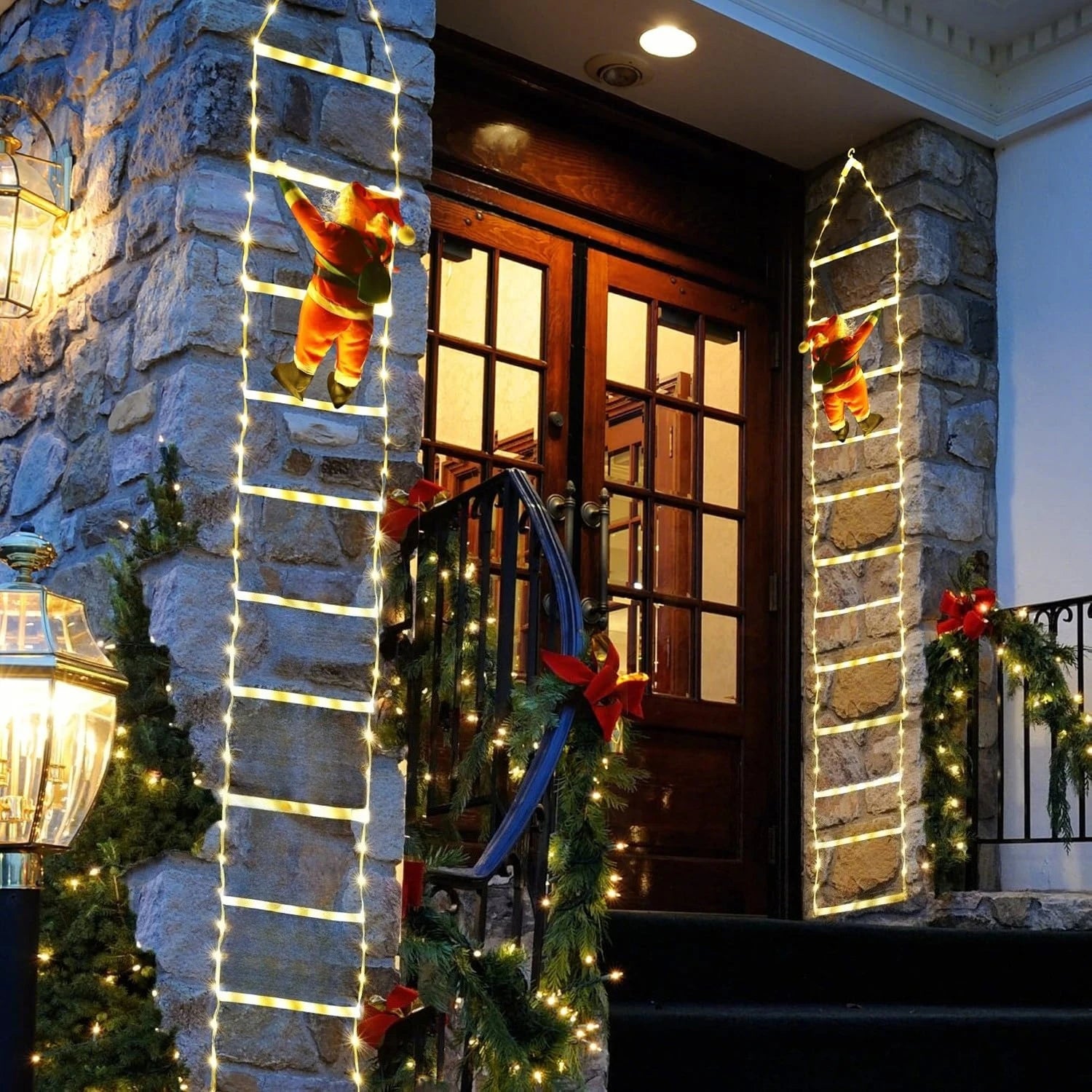 Santa Climbing Ladder Light