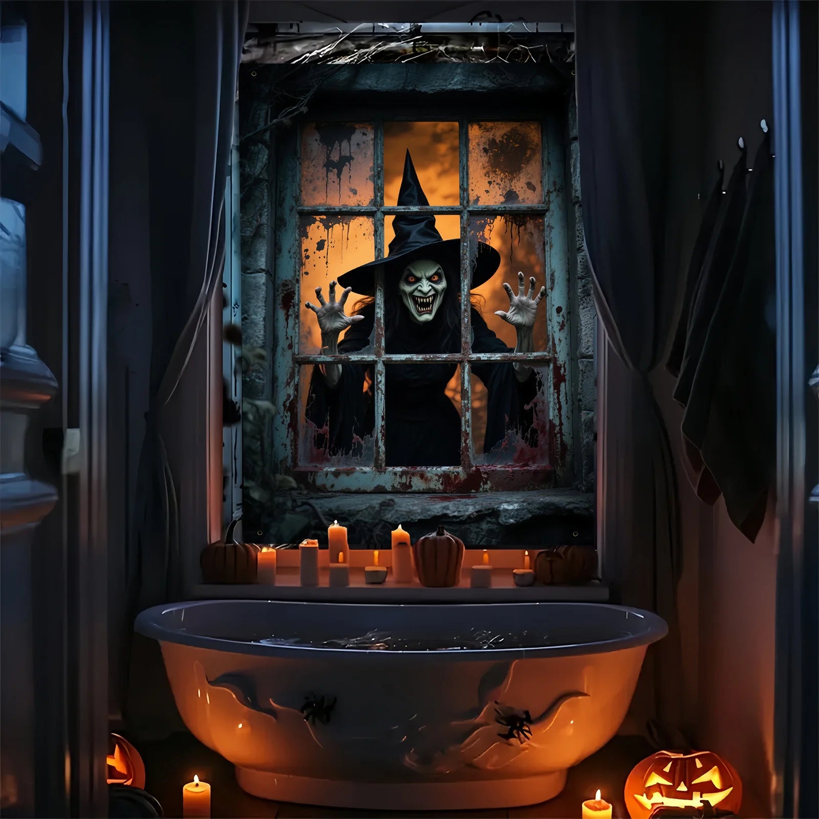 Halloween Witch Party Banner