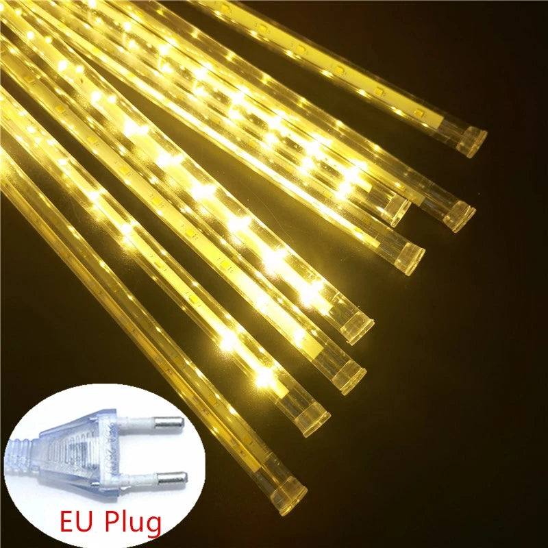 LED Meteor Shower Rain String Lights