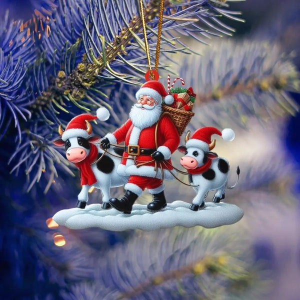 2D Christmas Animal Tree Pendants