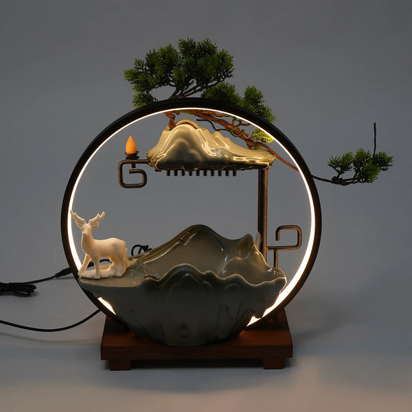 Waterfall with Mist & Decor